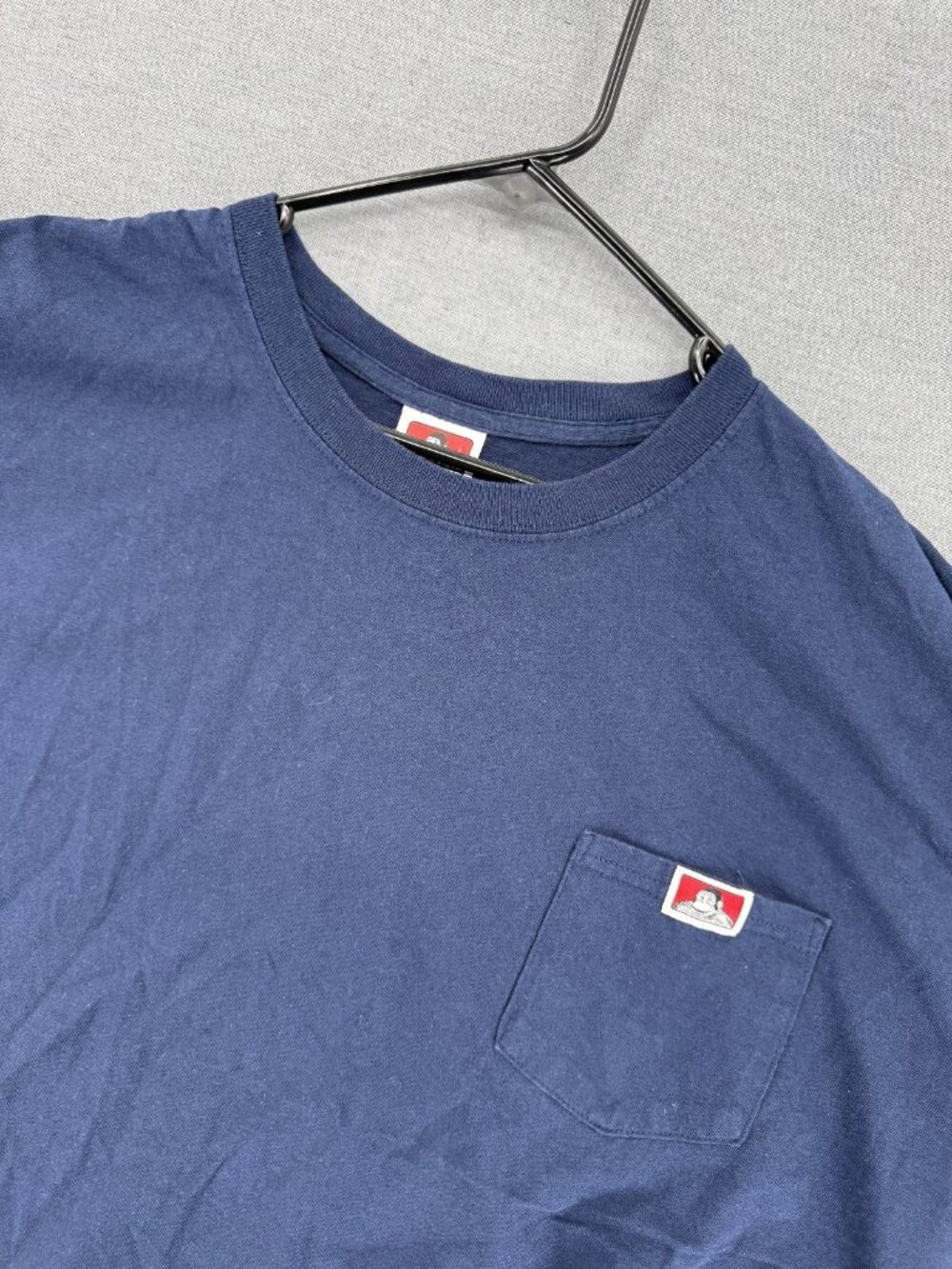 Ben Davis Blank Blue Pocket Crew Neck T-shirt Mens 3XL Tee Y2K